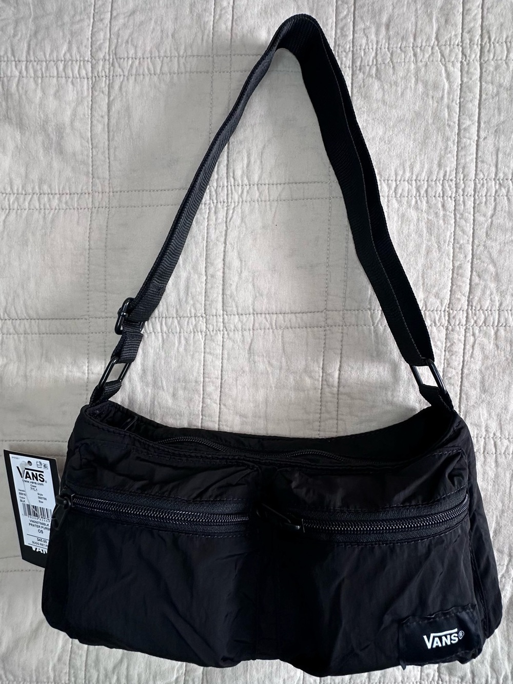 Vans Black Belt/Shoulder Bag with Dual Zip Pockets